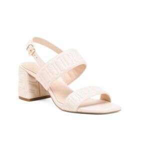 LIVERPOOL LA ecru Leather Lakewood Heel Sandals